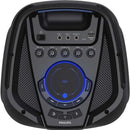 Caixa de Som Bluetooth Party Speaker Philips 1300W TAX4209/78 LED USB AUX Função Karaokê Cartão SD